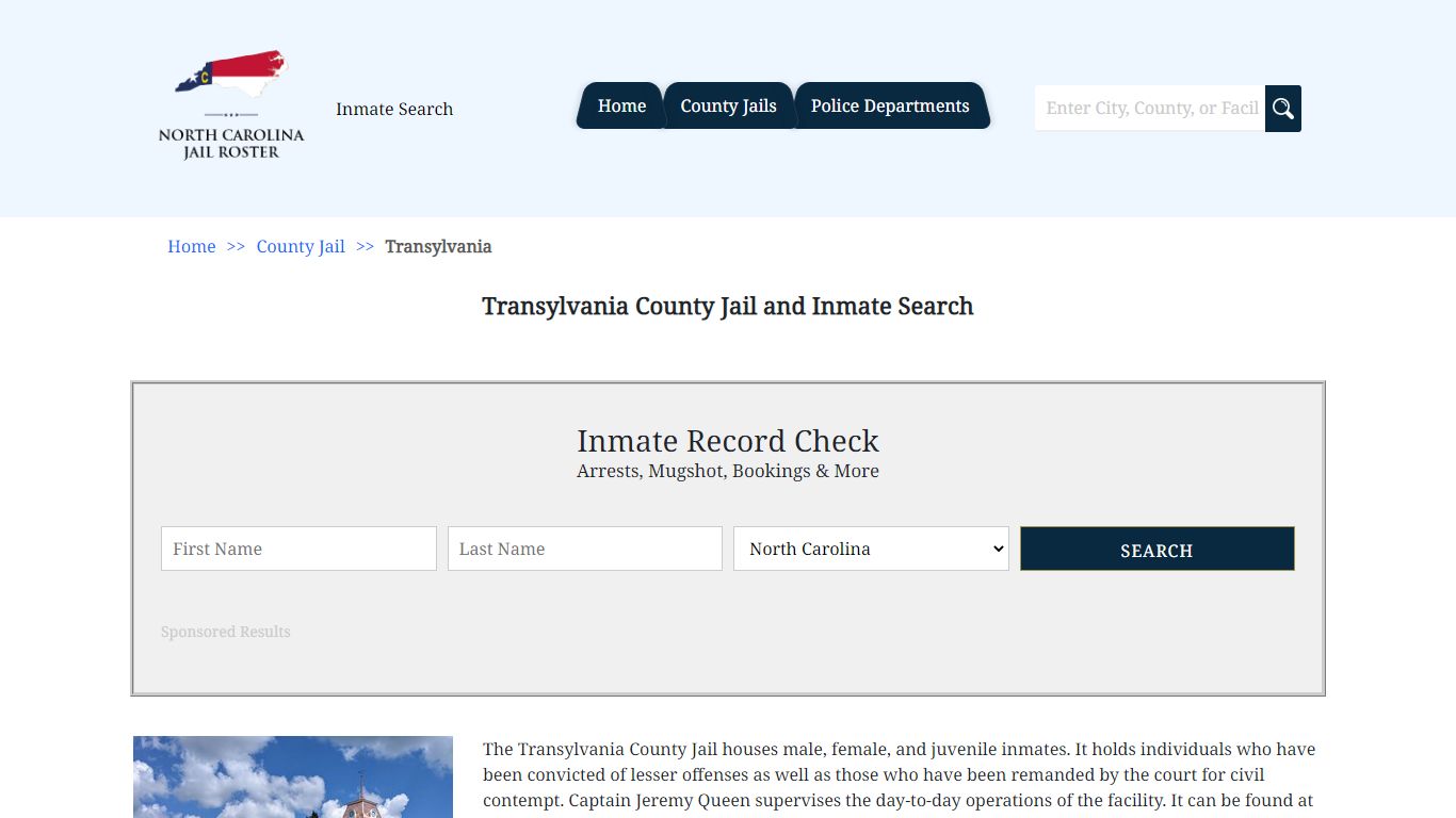 Transylvania County Jail and Inmate Search