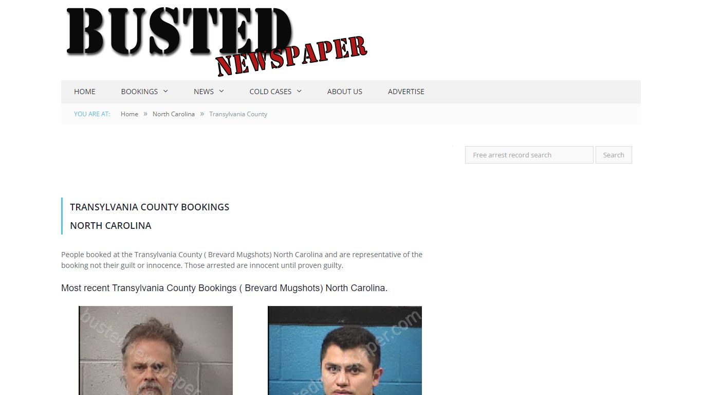 Transylvania County, NC ( Brevard NC ) Mugshots - BUSTEDNEWSPAPER.COM